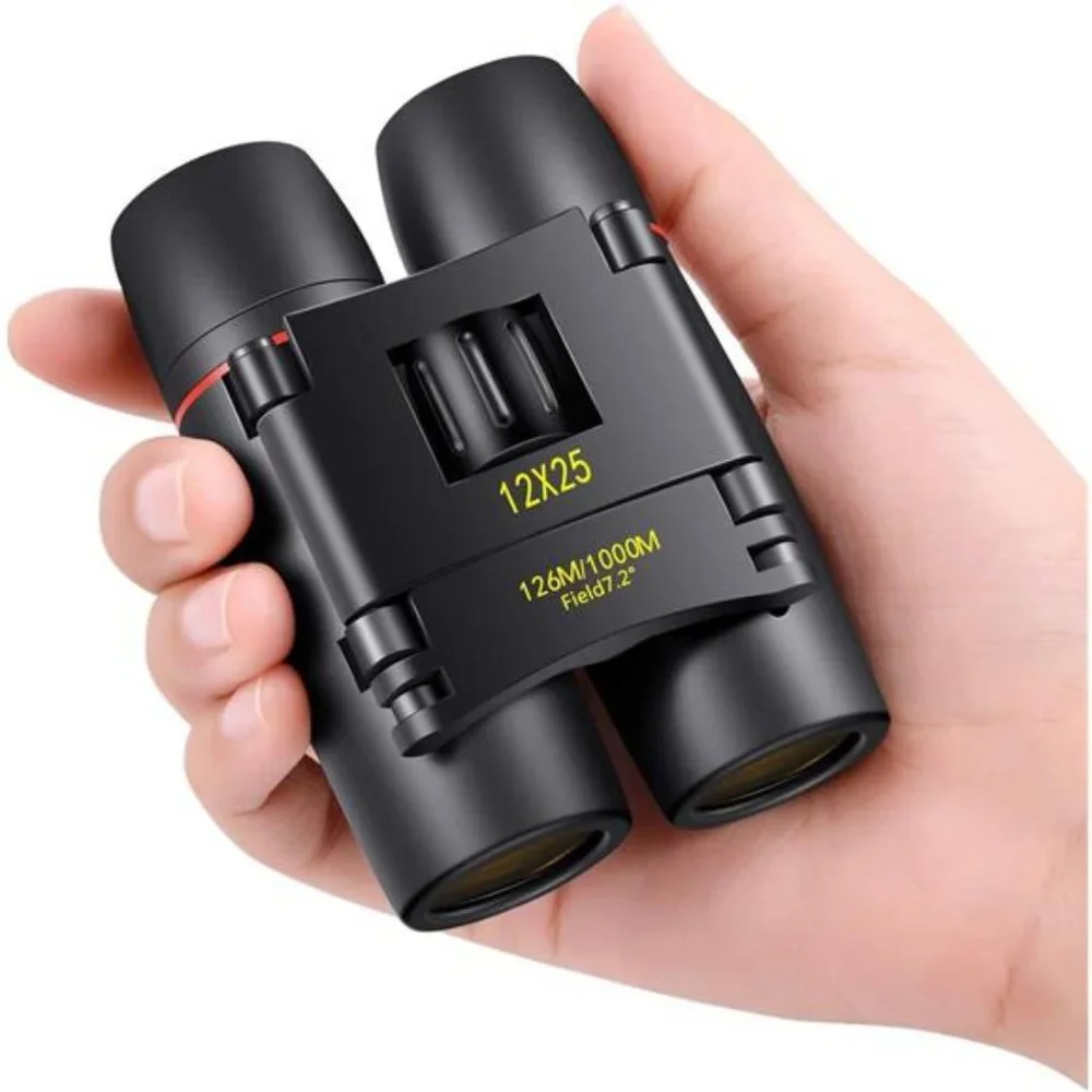 Compact 12X25 Small Pocket Binoculars - High Powered